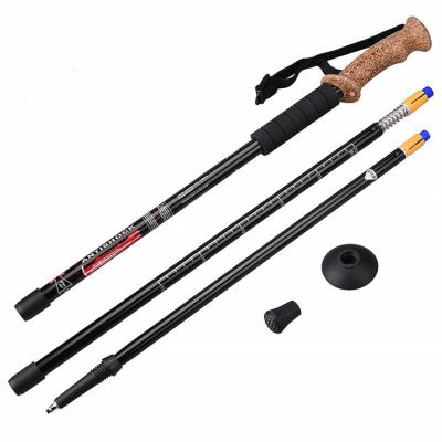 China Ultralight Kids Hiking Mountaineering Trekking Aluminum Folding Camping Poles for sale