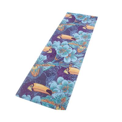 China Sublimation Design Eco Friendly Natural Rubber Printed Anti Slip Stylish Anti Slip Your Own Suede Yoga Mat Organic for sale