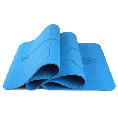 China Custom Copy Anti Slip Folding Waist Band Design Durable Eco-Friendly Exercise Anti Slip Custom Yoga Mat for sale