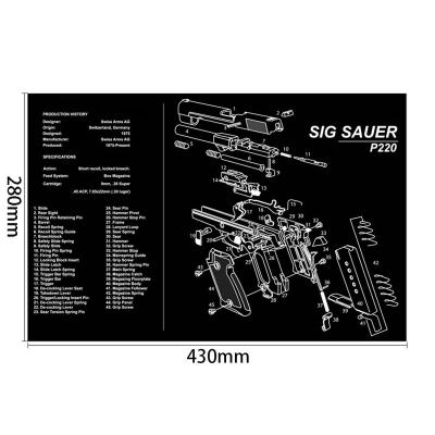 China Big long rubber waterproof wholesale anti-skid computer comfort extend the T.A.O. Printed Black Gaming Mouse Pad GUN CLEANING PAD for sale