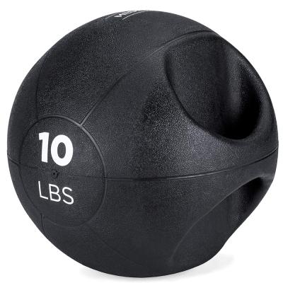 China Complete Fitness Exercises 100% Quality Assurance Double-grip Easy-grip Medicine Ball With Handles for sale