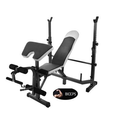 China Indoor Multi Station Weight Press Bench Leg Loop Home Gym Weighs Equipment Adjustable Bench for sale