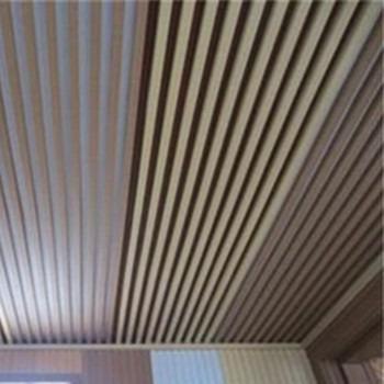 China Artistic Indoor Ceilings FEICHI Partition Easy Install WPC / PVC Square Hollow Wall Panel Ceilings for sale