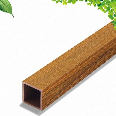 China Exhibition Halls WPC Eco Hollow Timber Tube,Wood Composite Timber,Indoor Decoration 50*40mm Cheap Building Materials for sale