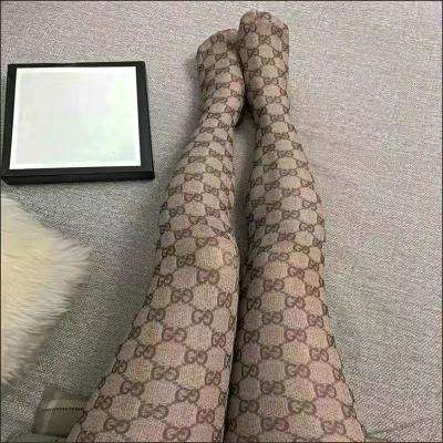 China Designer antibacterial high quality brand gocci gg stockings pantyhose women gucci luxury flocking for sale