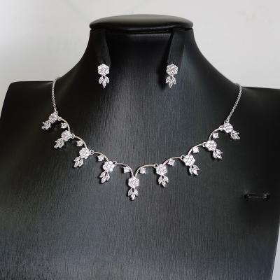 China Dubai D.C.A. FASHIONABLE Bridal Zircon Jewelry Necklace Earring Earring Luxury Necklace Sets Saudi Arabia Wedding Accessories Jewelry Sets for sale