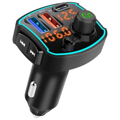 China One Button To Enjoy Bass Music Multi USB Output Fast Wireless Fm Transmitter Car Kit Handsfree One-Button Bass Music Player In Car for sale