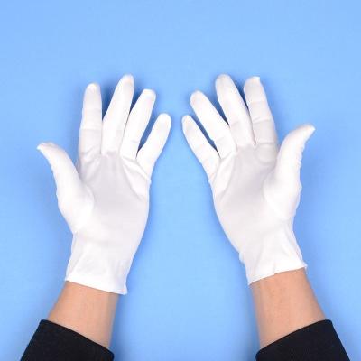 China Durable Breathable Full Finger Hand Servers Conductors Jewelery White Ceremonial Cotton Work Gloves for sale