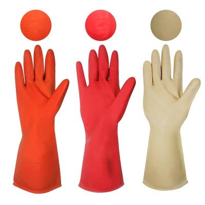 China Durable High Quality Dishwashing Household Waterproof Red Gloves for sale