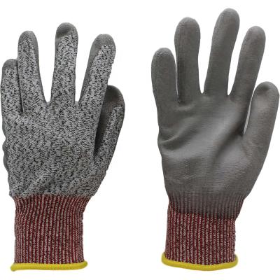 China Anti-Cut Factory Customized HPPE Knitted Coating Anti Static PU Cut Gloves Anti Level Safety 5 Working Glove for sale