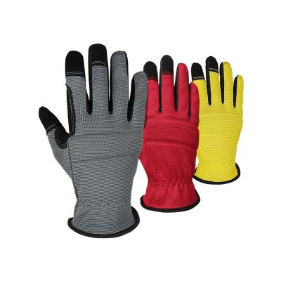 China Construction Work Protect Work Hand Gloves High Quality Industrial Leather Flexible Safety Mechanic Construction Mechanical Glove for sale