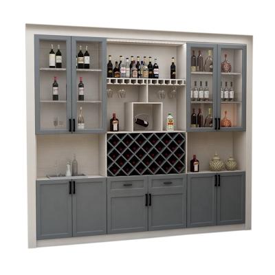 China Other Wood Luxury Furniture Glass Cabinet Display Door Wine Cabinet for sale