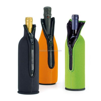 China Waterproof Neoprene Wine Bottle Waterproof Cover With Zipper for sale