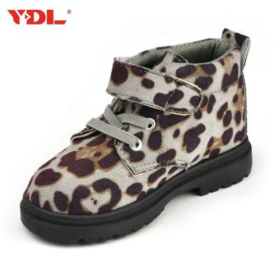 China Brand Same Style Kids Martin Boots Fashion Boys And Girls Same Style Leopard Print Boots Oem Odm à venda