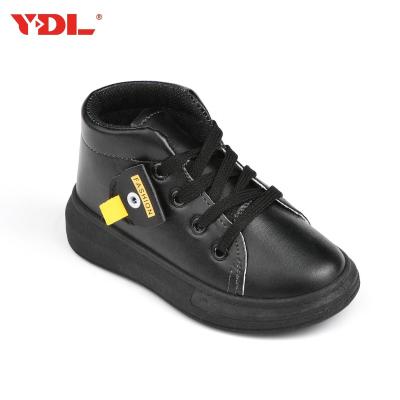 China High-Quality High-Top Leather Shoes Children'S Casual Shoes Boys And Girls The Same Trend New Design Sneakers for sale