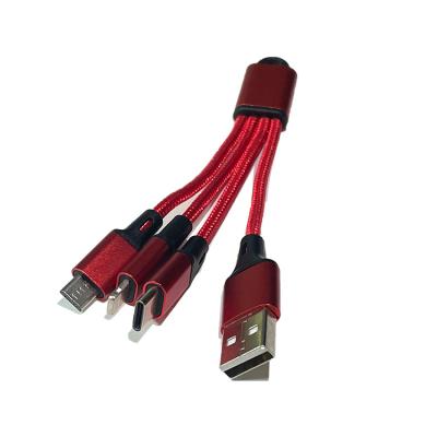 China Long Data Transmission Factory Price Lifespan 3 in 1 Data Usb Fast Charging Cable For Iphone for sale