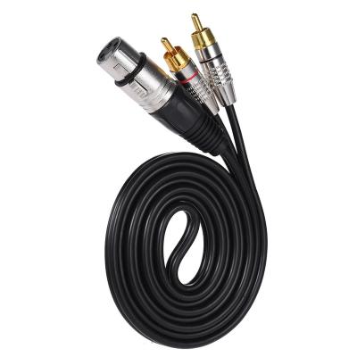 China Multimedia Xlr 3pin 1 Female Plug New 2 Splitter Mic Cable Adapter Audio Spiral Male Cable To Dual Y Jack With Dual Microphone Protected - for sale