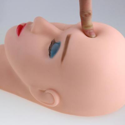 China Wholesale Mannequin Head Eyelash Extension Training Head Silicone Flat Model Practice Training Head for sale