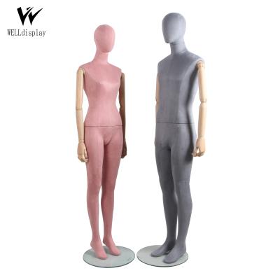 China New Designed Female Mannequin Full Cloth Covered Plus Size Mannequins Male Body for sale