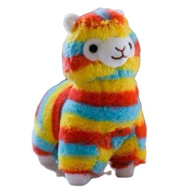 China Promotional Running Cute Rainbow Plush Alpaca Stuffed Animal Color Grass Mud Horse Cloth Doll Pillow Doll Rainbow Alpaca Plush Toys for sale