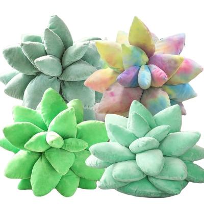 China Plants Gift Plush Succulent Toy Soft Green Nordic Flesh Simulation Sound Doll Pillow For Sleep Napping Pillow for sale