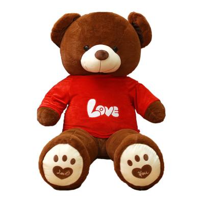 China Teady Three Teddy Bears 80cm Tall Gift Valentines Plush Teddy Bear Care Bears , Cute Giant Teddy Bear With T Shirt for sale