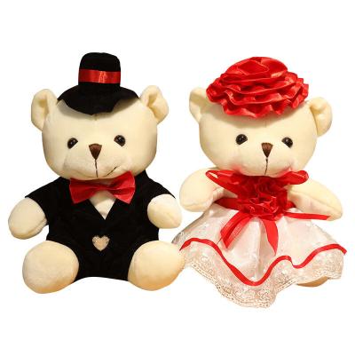 China Valentine's Day Gift Wedding Couples Gift A Pair Stuffed Teddy Bears Stuffed Comfort And Plush Toy Teddy Bear Stuffed Animal Toy for sale