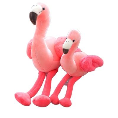 China Gift pink girl flamingo plush dolls accompany children to sleep pillow doll flamingo plush pillow with long leg for sale