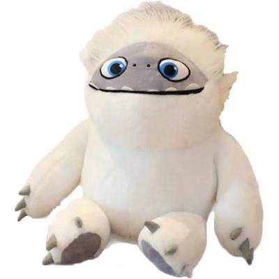 China Gift Hot Sale 35cm Soft Stuffed White Plush Yeti Plush Sitting Pillow With Big Eyes And Big Mouth for sale