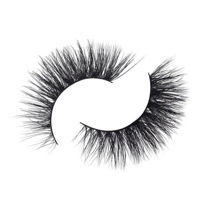 China Real Nature 25MM Length Mink Fur C Loop Lash Fluffy Eyelashes With Custom Packing for sale