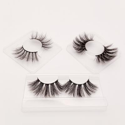 China Long Real Full Strip Fluffy Thick Siberian Shiny Natural Mink Lashes 3d 25mm Mink Eyelash Vendor for sale