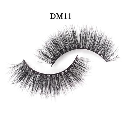 China Soft Real Fur 20mm Mink Eyelash Vendor Natural Look 3D Strip 100% Fluffy Mink Eyelashes for sale