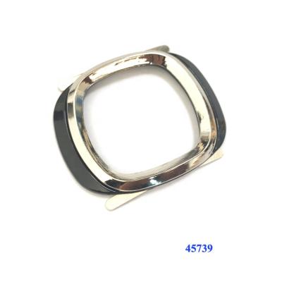 China Two Piece Shoe Buckle Manufacturer Silver Color Metal Ladies Shoe Buckle Decoration for sale