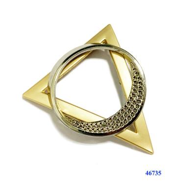 China Newest Shoe Buckle Design Triangle Shape Rhinestones Metal Ladies Sandal Buckles for sale