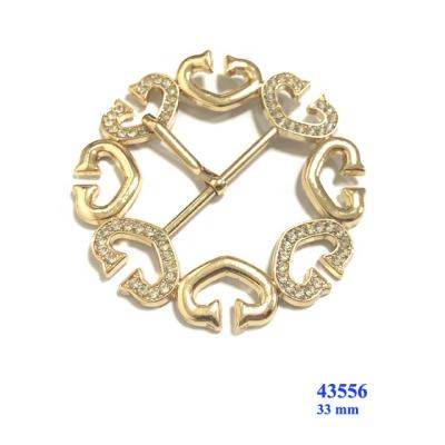 China Decorative Shoe Buckle Fancy Ladies Metal Shoe Pin Buckles Rhinestone Belt Buckle for sale