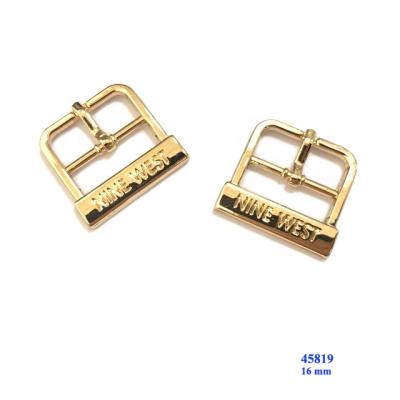 China Fashionable Shoe Buckle Metal Engraved Logo Shoe Pin Buckles Accessories 16 Mm for sale