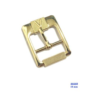 China New Style Engraved Shoe Buckle Brand Logo Metal Ladies Pin Buckles For Leather Belt for sale