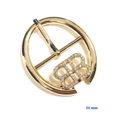 China Shoe Buckle Ladies Shoe Buckles Metal Pin Buckles Decoration 34 Mm for sale