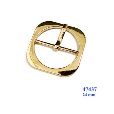 China Shoe Buckle Fashion Ladies Shoe Buckles Gold Metal Pin Buckles Decoration 24mm for sale