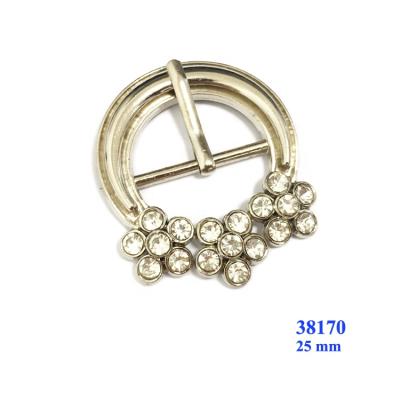 China Crystal Shoe Buckle Rhinestones Metal Shoe Pin Buckles Accessories 25 Mm for sale