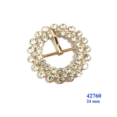 China Shoe Buckle Fashion Diamonds Sandal Shoe Pin Buckles For Women 24mm for sale