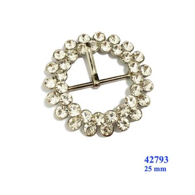 China Shiny Crystal Rhinestone Shoe Buckle Metal Shoe Buckles And Pin Buckles 25 Mm for sale