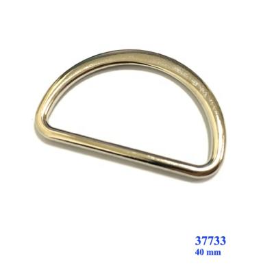 China Bag Accessories Nickel Color Metal D Ring Buckle For Bag Accessories 40 mm for sale