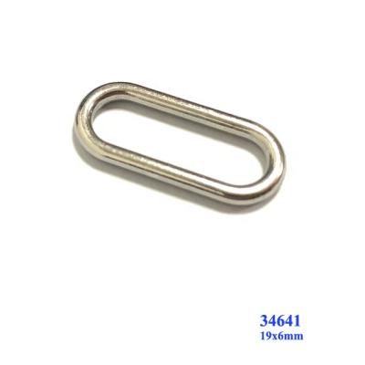 China Shoe Accessories Nickel Free Metal Oval Rings Accessories For Bags Fasten Buckle for sale