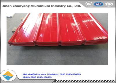 China Color Coated 1060 Corrugated Aluminum Sheet / Zinc Aluminum Alloy Roof Sheet for sale