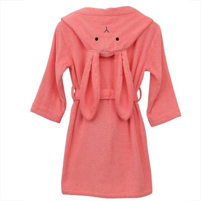 China Wholesale Custom Short Bathrobe Cotton Terry Towel Breathable Bathrobe With Cute Animal Hooded Bathrobe for sale