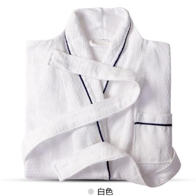 China Breathable Pure Cotton Waffle Bathrobe Hotel Couples Night Robe Men And Women Absorbent Bathrobe for sale