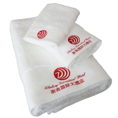 China Eco - Friendly Hotel Towel 100 % Cotton Embroider Towel Designs Bathroom for sale