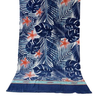 China 100% Cotton Eco-Friendly Eco-Friendly Custom Reactive Printing Flower Pattern Beach Towel for sale