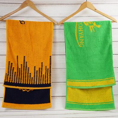 China Customized 100% Colorful Eco-friendly Cotton Hand Towel 30*100cm Fashion Sports Gym Towel for sale